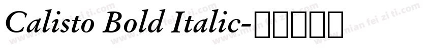 Calisto Bold Italic字体转换